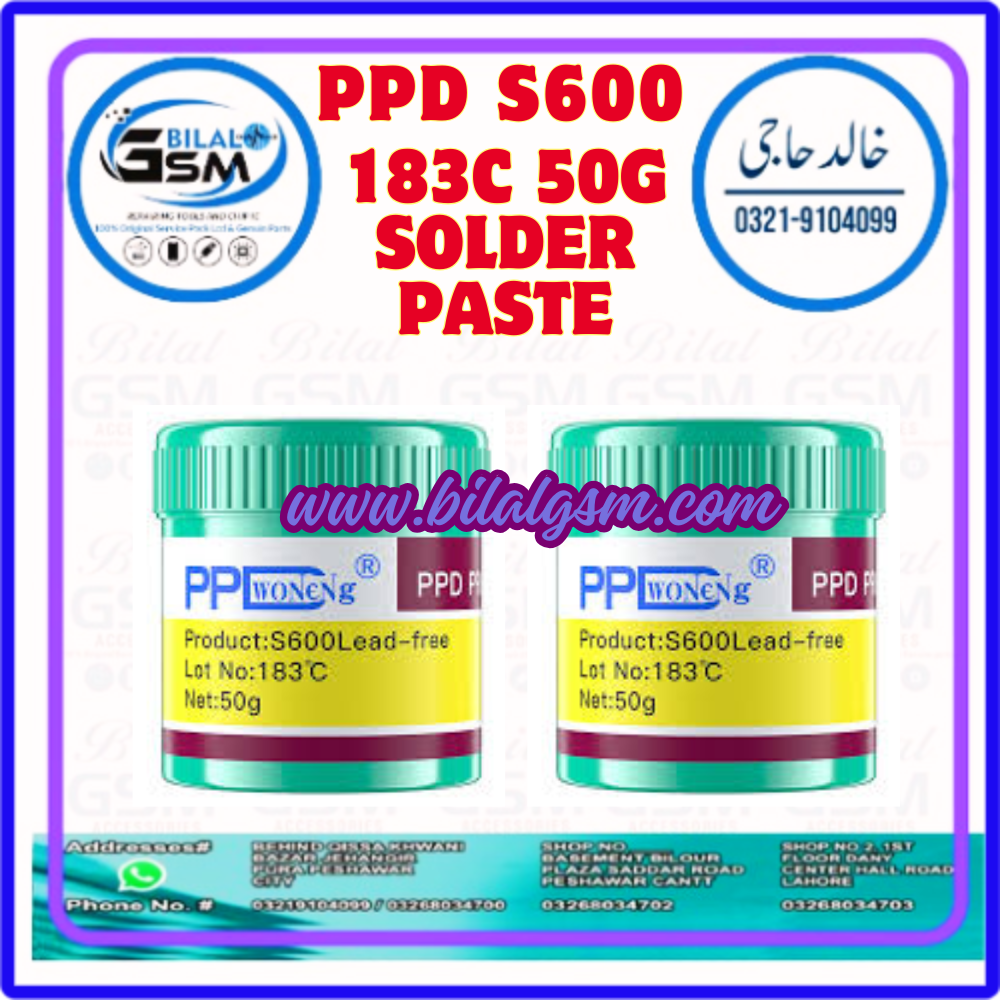 PPD S600 183C Lead-Free Solder Paste - BGA Soldering Flux &amp; Paste | Best Price in Pakistan | BilalGSM BGA SOLDERING FLUCKS AND BGA PASTE